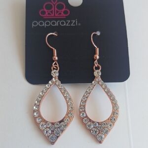 Paparazzi Rose Gold and Silver Sparkling Earrings